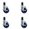 Service Caster 4'' SS Solid Poly Swivel 1-5/8'' Expanding Stem Caster Set with Brake, 4PK SCC-SSEX20S414-SPUS-TLB-158-4 - alternate 1